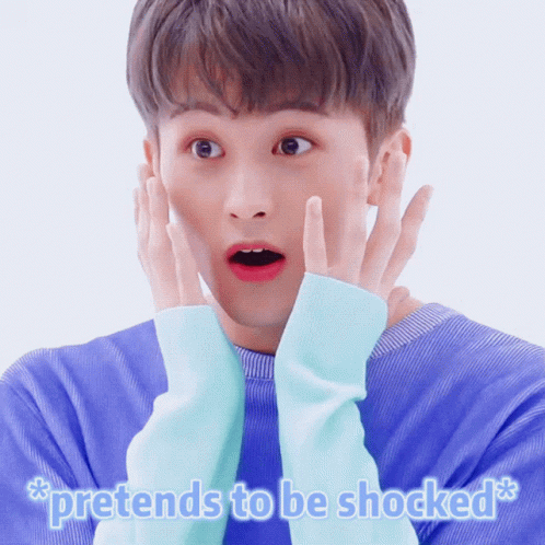A Man With His Hands On His Face And The Words Pretends To Be Shocked GIF