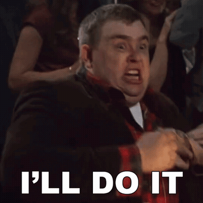 A Man With His Mouth Open And The Words I 'Ll Do It Below Him GIF