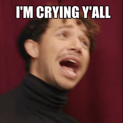 A Man With His Mouth Open And The Words I 'M Crying Y 'All Above His Head GIF