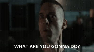 A Man With His Mouth Open And The Words What Are You Gonna Do Below Him GIF