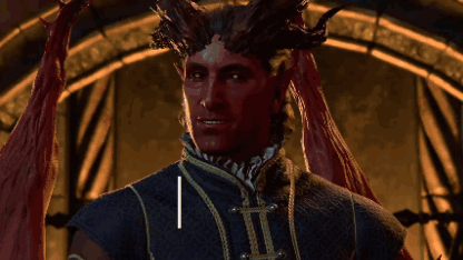 Man With Horns And M Shirt GIF