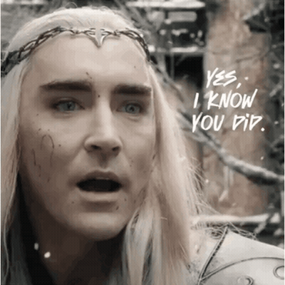 A Man With Long Blonde Hair And A Crown On His Head Says " Yes I Know You Did " GIF