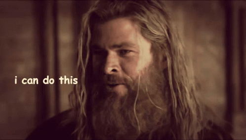 A Man With Long Hair And A Beard Has The Words I Can Do This Above Him GIF
