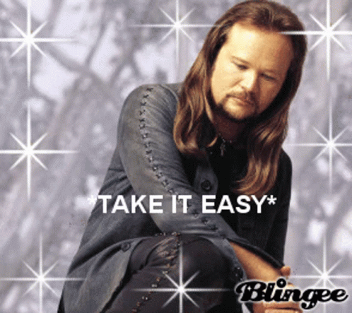 A Man With Long Hair And A Beard Is On A Blingee Poster GIF