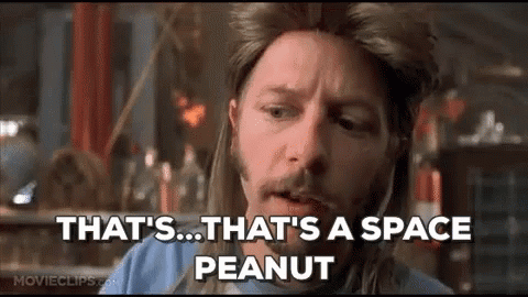 A Man With Long Hair And A Beard Is Talking About A Space Peanut . GIF