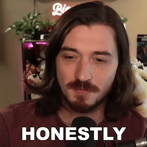 Man With Long Hair And Beard Saying Honestly GIF
