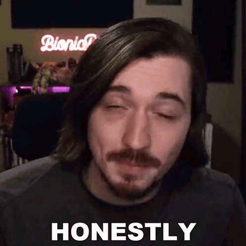 Man With Long Hair And Beard Says Honestly GIF