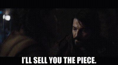 A Man With Long Hair And A Beard Says I 'Ll Sell You The Piece . GIF