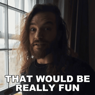 A Man With Long Hair And A Beard Says That Would Be Really Fun In Front Of A Window GIF