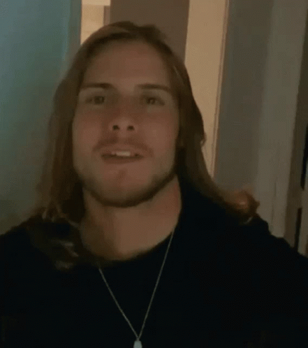 Smiling Man With Long Hair And Beard GIF