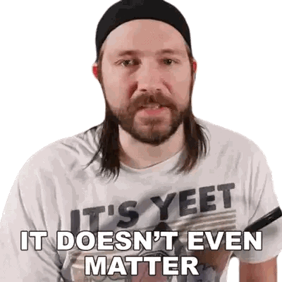 A Man With Long Hair And A Beard Wearing A Shirt That Says It 'S Yeet Sticker
