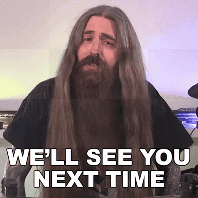 A Man With Long Hair And Beard Says We 'Ll See You Next Time GIF