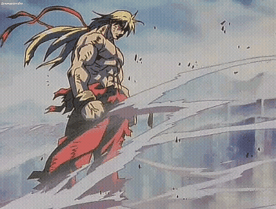 A Man With Long Hair Is Standing In Front Of A Building In A Video Game . GIF
