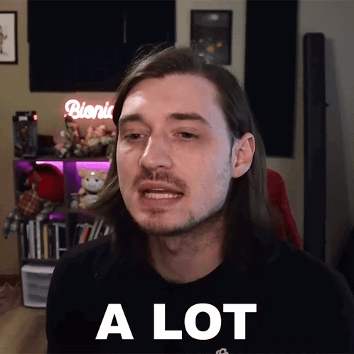 Man With Long Hair Says A Lot Neon Sign Bionic GIF