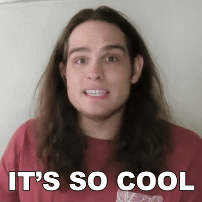 A Man With Long Hair Says It 'S So Cool While Wearing A Red Shirt GIF