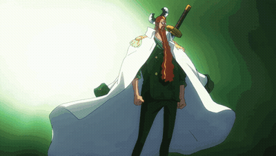 A Man With Long Red Hair Is Holding A Large Sword GIF