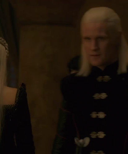 A Man With Long White Hair And A Black Eye Patch GIF