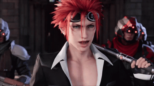 A Man With Red Hair Is Holding A Bat In His Hand GIF
