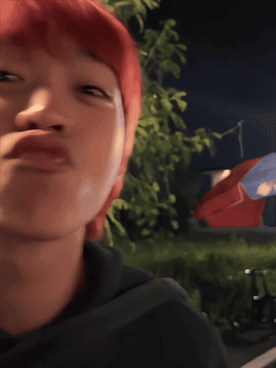 A Man With Red Hair Is Making A Funny Face GIF
