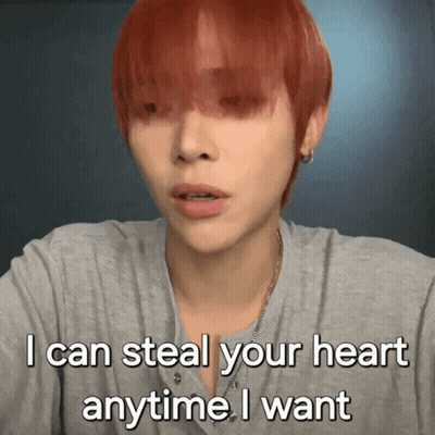 A Man With Red Hair Is Saying I Can Steal Your Heart Anytime I Want GIF