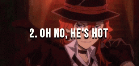 A Man With Red Hair Is Wearing A Hat And Tie And Says `` Oh No He 'S Hot '' . GIF