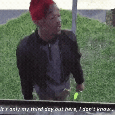 A Man With Red Hair Says It 'S Only My Third Day Out Here I Do N't Know GIF