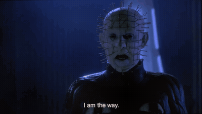 A Man With Spikes On His Face Says I Am The Way GIF