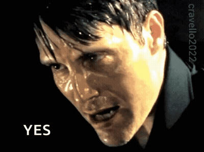 A Man With Sweat On His Face Says Yes GIF