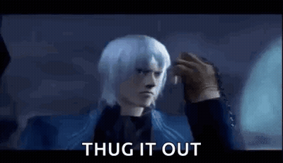 A Man With White Hair Is Holding A Rosary In His Hand . GIF