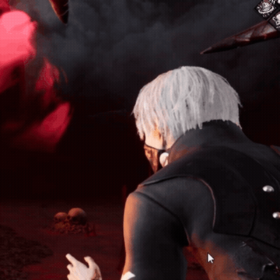 A Man With White Hair Is Wearing A Mask And A Black Jacket GIF