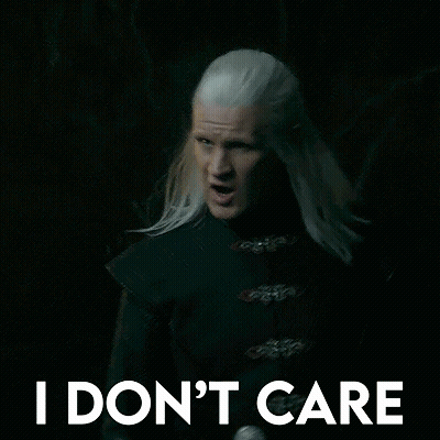 A Man With White Hair Says I Don T Care GIF