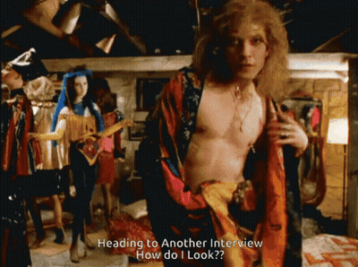 A Man Without A Shirt Is Heading To Another Interview How Do I Look?? GIF