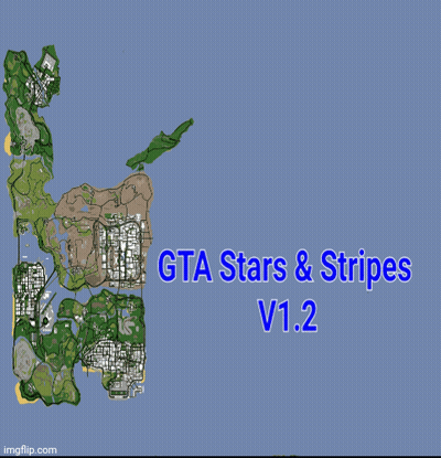 A Map Of A Video Game Called Grand Theft Auto Stars And Stripes V1.4 GIF