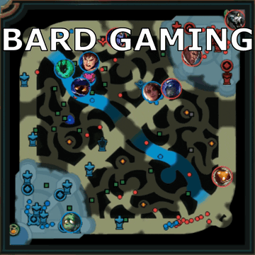 A Map Of A Video Game With The Words Bard Gaming Above It GIF
