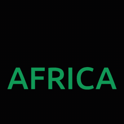 A Map Of Africa Is Displayed With The Word Africa In Green GIF