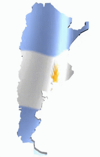 A Map Of Argentina With A Flag Behind It GIF