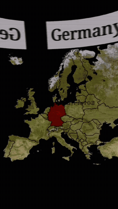 A Map Of Germany With A Black Eagle On Top GIF