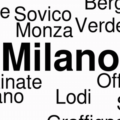 A Map Of Italy With The Word Milano On It GIF