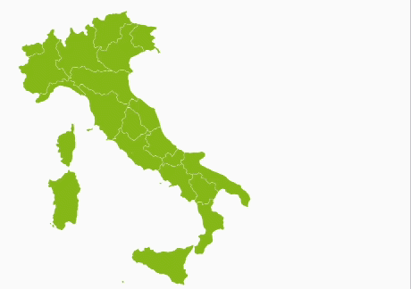 A Map Of Italy With The Words Progetto Italia On It GIF