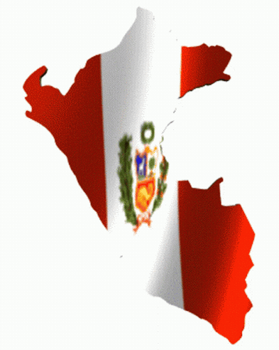 A Map Of Peru With A Flag In The Middle GIF