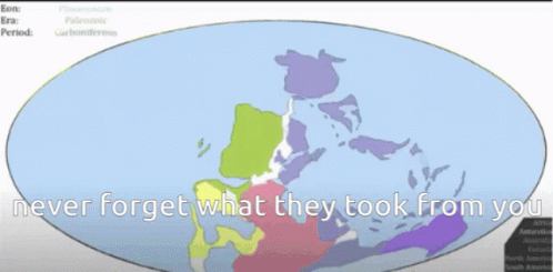A Map Of The Earth With The Words " Never Forget What They Took From You " GIF