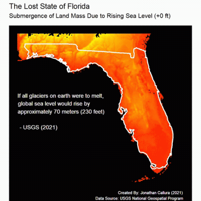 A Map Of The Lost State Of Florida With A Quote From Usgs GIF