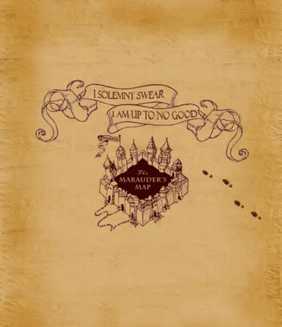 A Map Of The Marauder 'S Map With The Words I Solemnly Swear I Am Up To No Good Written On It GIF