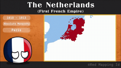 A Map Of The Netherlands With A Ball In The Middle Of It GIF
