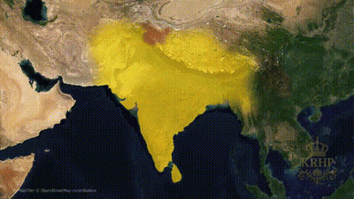 A Map Of The World With The Word Krhb On The Bottom Right GIF