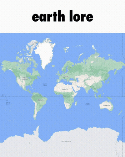 A Map Of The World With The Words Earth Lore On Top GIF