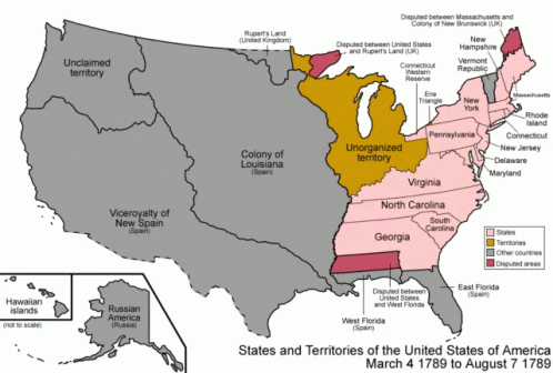 A Map Showing The States And Territories Of The United States GIF