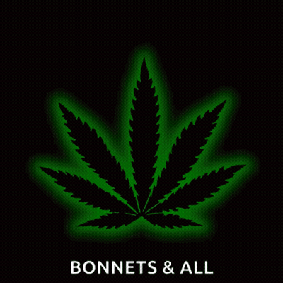 A Marijuana Leaf With The Words Bonnets & All Underneath GIF