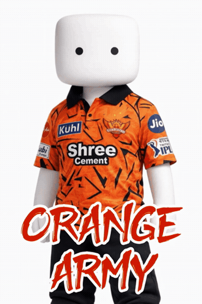 A Marshmallow Wearing An Orange Shirt That Says Orange Army On It GIF