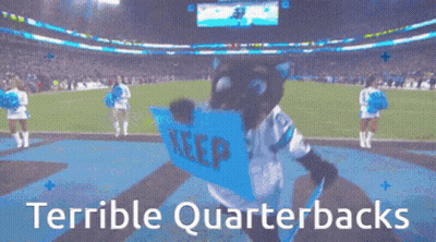 A Mascot Is Holding A Sign That Says " Keep " GIF